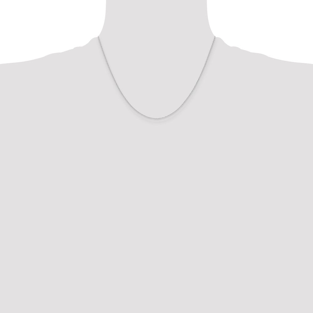 GC 14k White Gold .4 mm Carded Cable Rope Chain