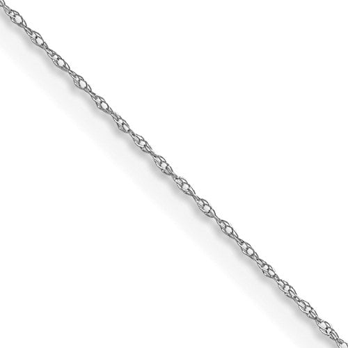 GC 14k White Gold .4 mm Carded Cable Rope Chain