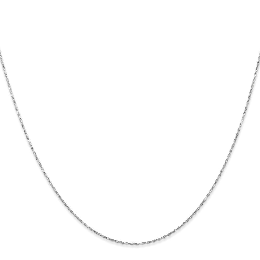 GC 14K White Gold 18 inch Carded .5mm Cable Rope with Spring Ring Clasp Chain