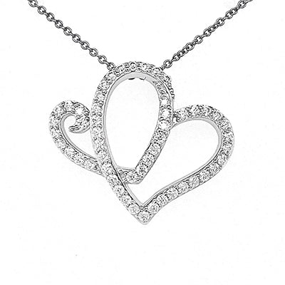 Anniversary Heart Pendant | 10KT & 14KT White, Yellow, Rose Gold | Lab Grown or Natural Diamonds | Anniversary Heart