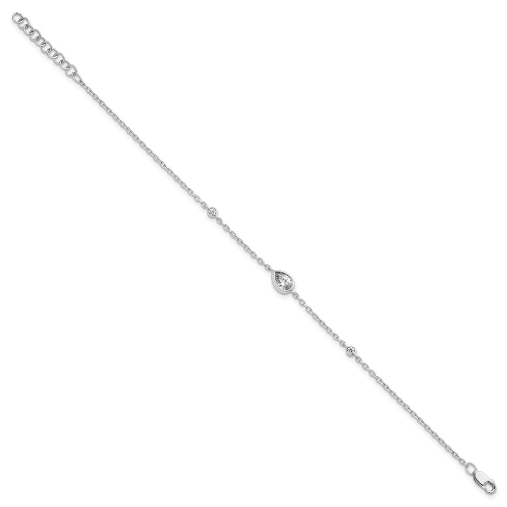 LGWB 14K White Gold 3/8 carat Lab Grown Diamond VS+ F+ 6.5 in with 1 in extension Complete Bracelet