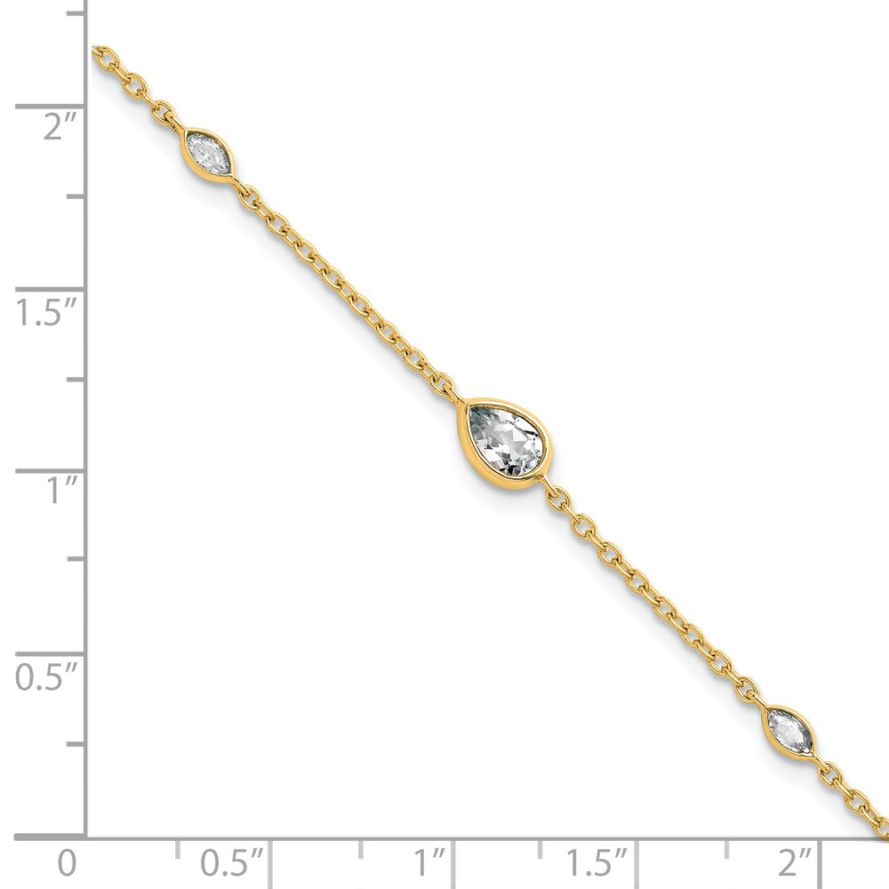 LGYB 14K Yellow Gold 1/2 carat Lab Grown Diamond VS+ F+ 6.5 in with 1 in extension Complete Bracelet