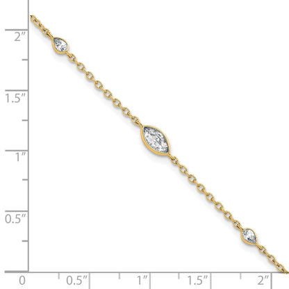 True Origin 14k 1/2 carat Lab Grown Diamond VS D E F 6.5 inch Bracelet with a 1 inch extension