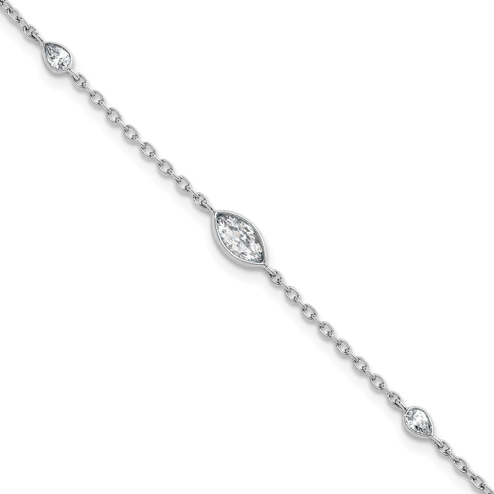 True Origin 14k White Gold 1/2 carat Lab Grown Diamond VS DEF 6.5 inch Bracelet with a 1 inch extension