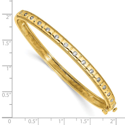 True Origin 14k 1/2 carat Lab Grown Diamond VS D E F 6.75 inch Bangle