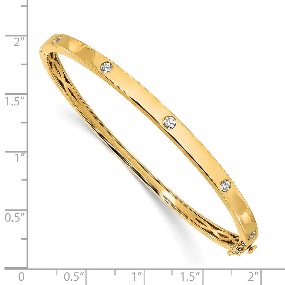 True Origin 14k 3/4 carat Lab Grown Diamond VS D E F 6.75 inch Bangle