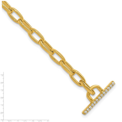 True Origin 14k 1/3 carat Lab Grown Diamond VS D E F 7 inch Toggle Bracelet