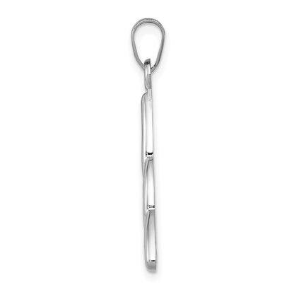 GP 14k White Gold Polished Trinity Knot Pendant