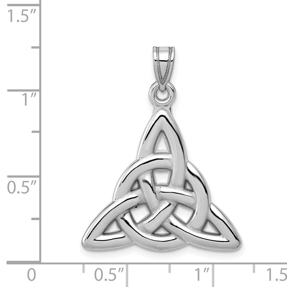 GP 14k White Gold Polished Trinity Knot Pendant