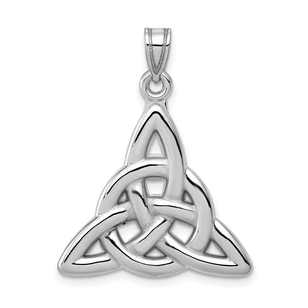 GP 14k White Gold Polished Trinity Knot Pendant