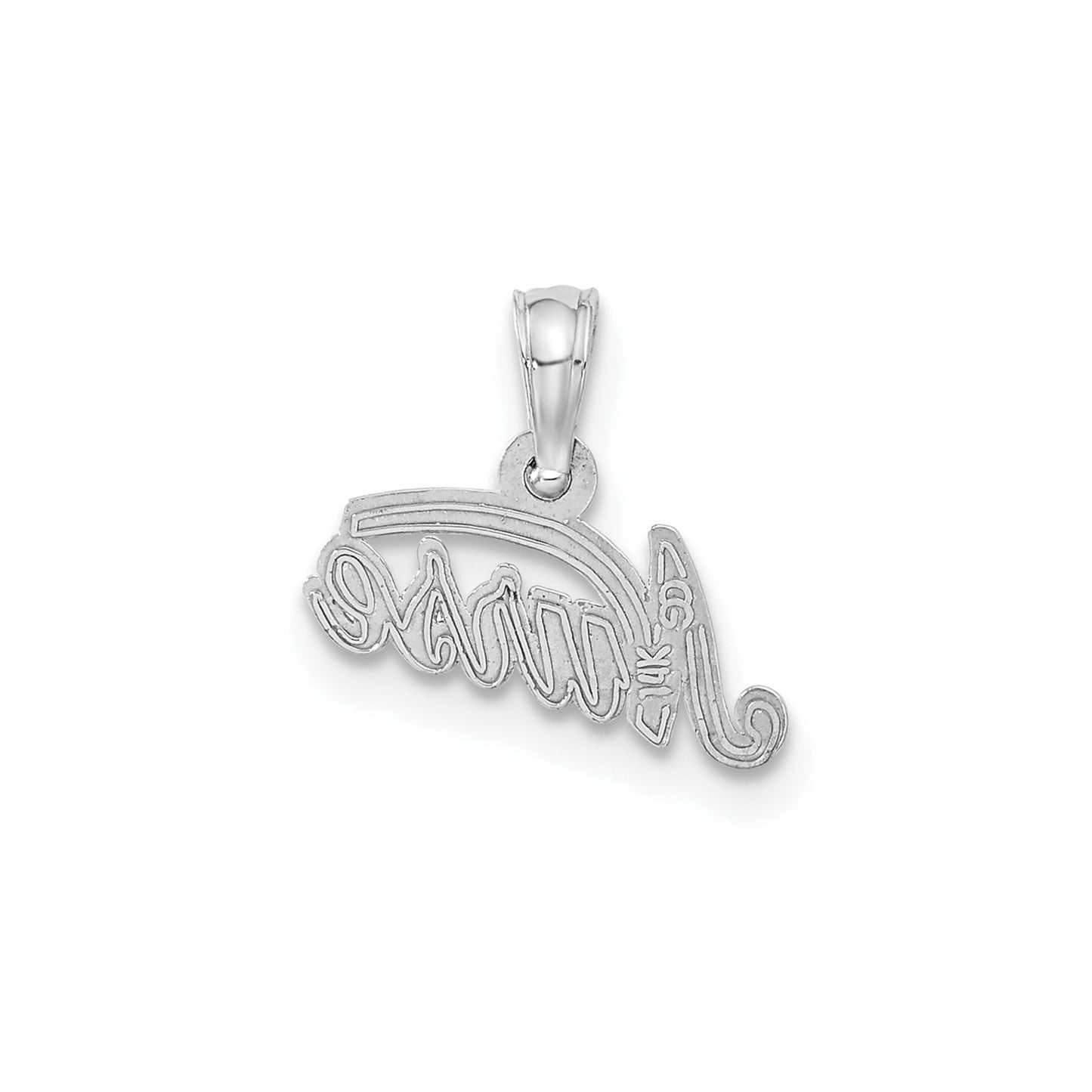 14K White Gold Nurse Pendant