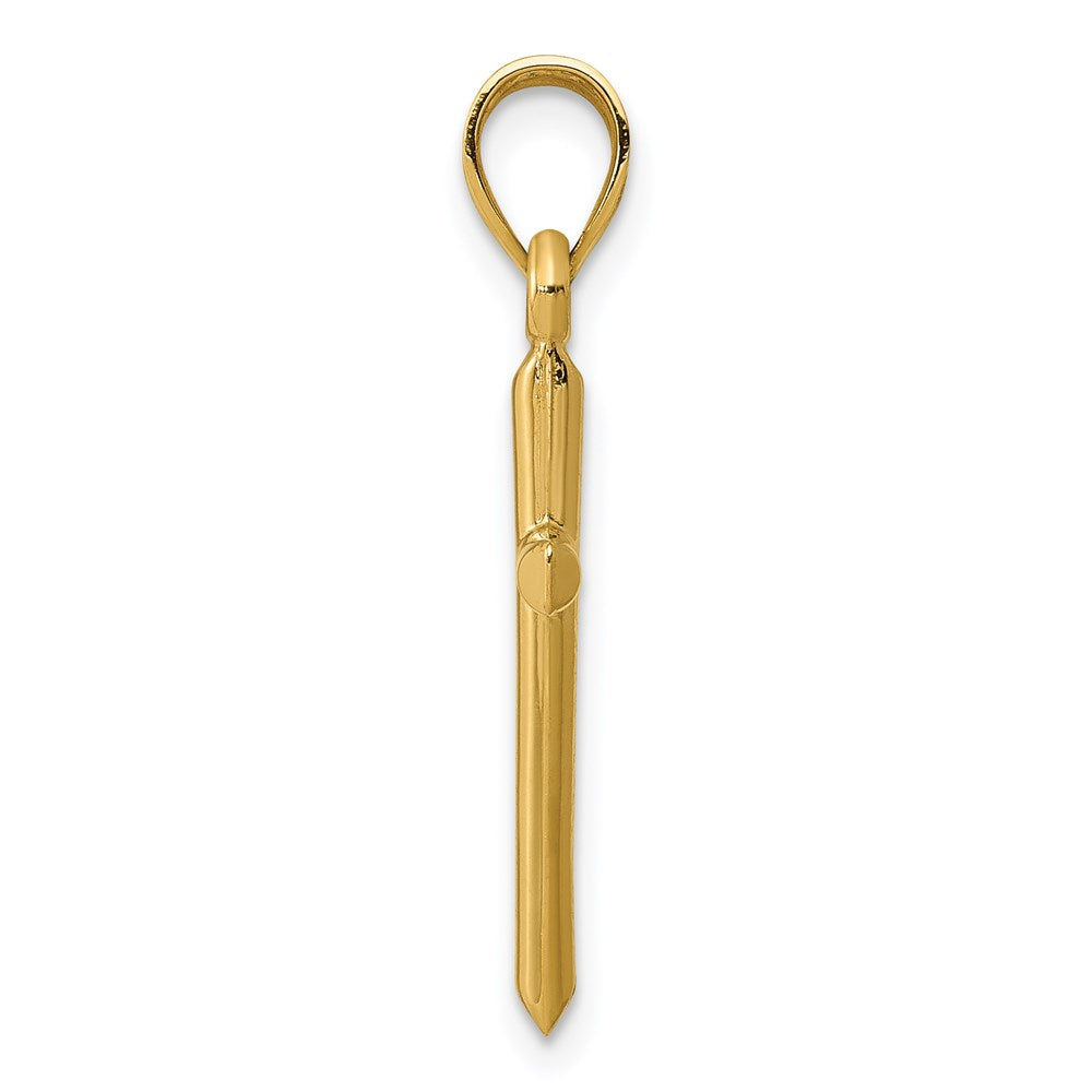 GP 14k Polished Hollow Cross Pendant