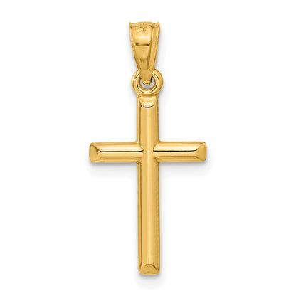 GP 14k Polished Hollow Cross Pendant