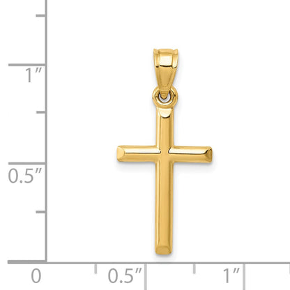 GP 14k Polished Hollow Cross Pendant