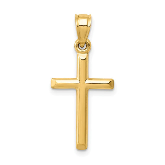 GP 14k Polished Hollow Cross Pendant