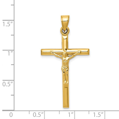 14k Hollow Crucifix Pendant