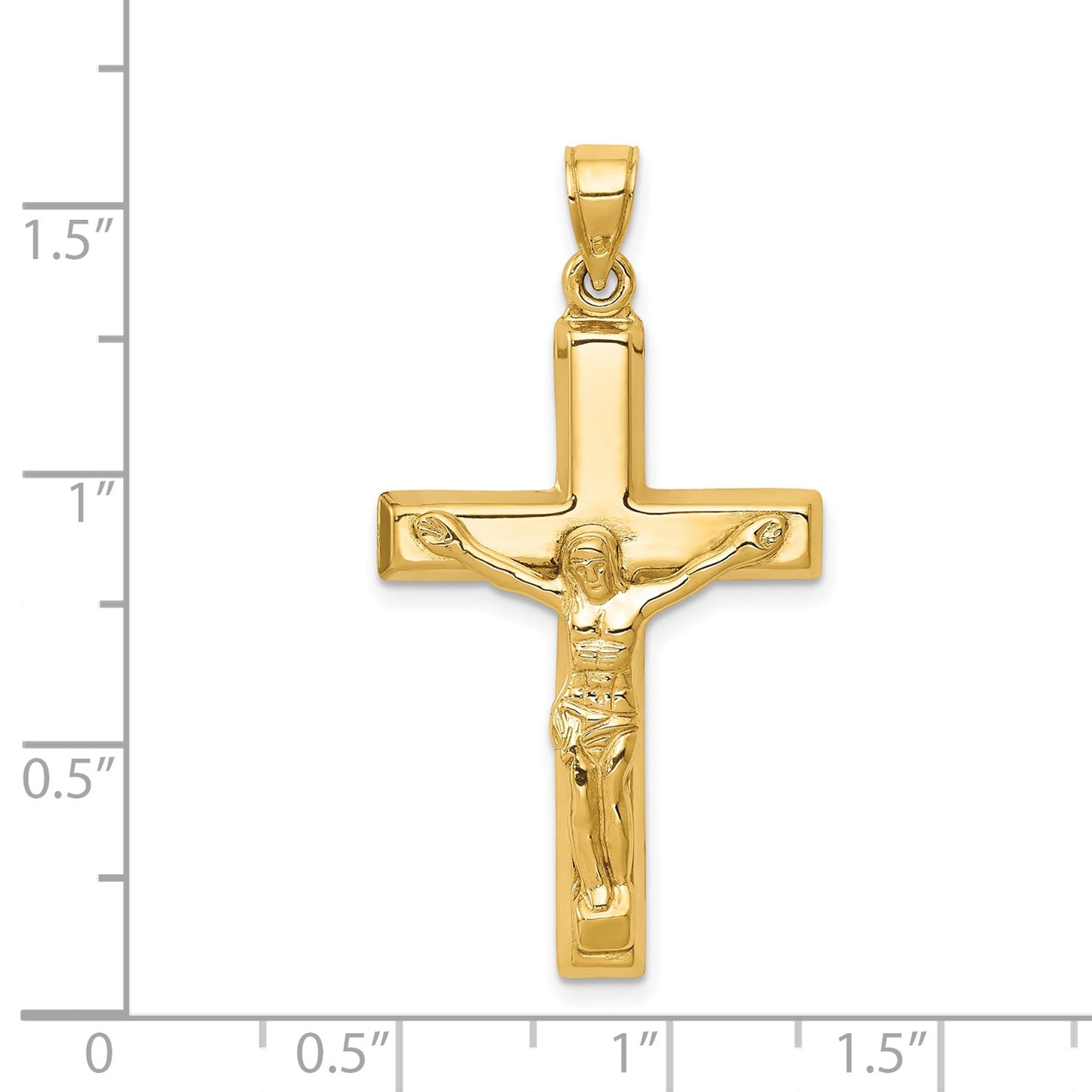 14k Polished Crucifix Pendant