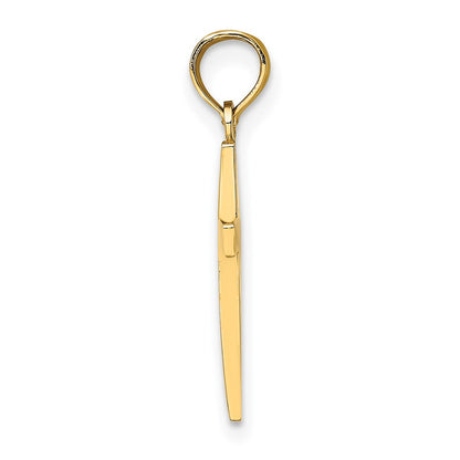 GCM  14k Beveled Cross Charm