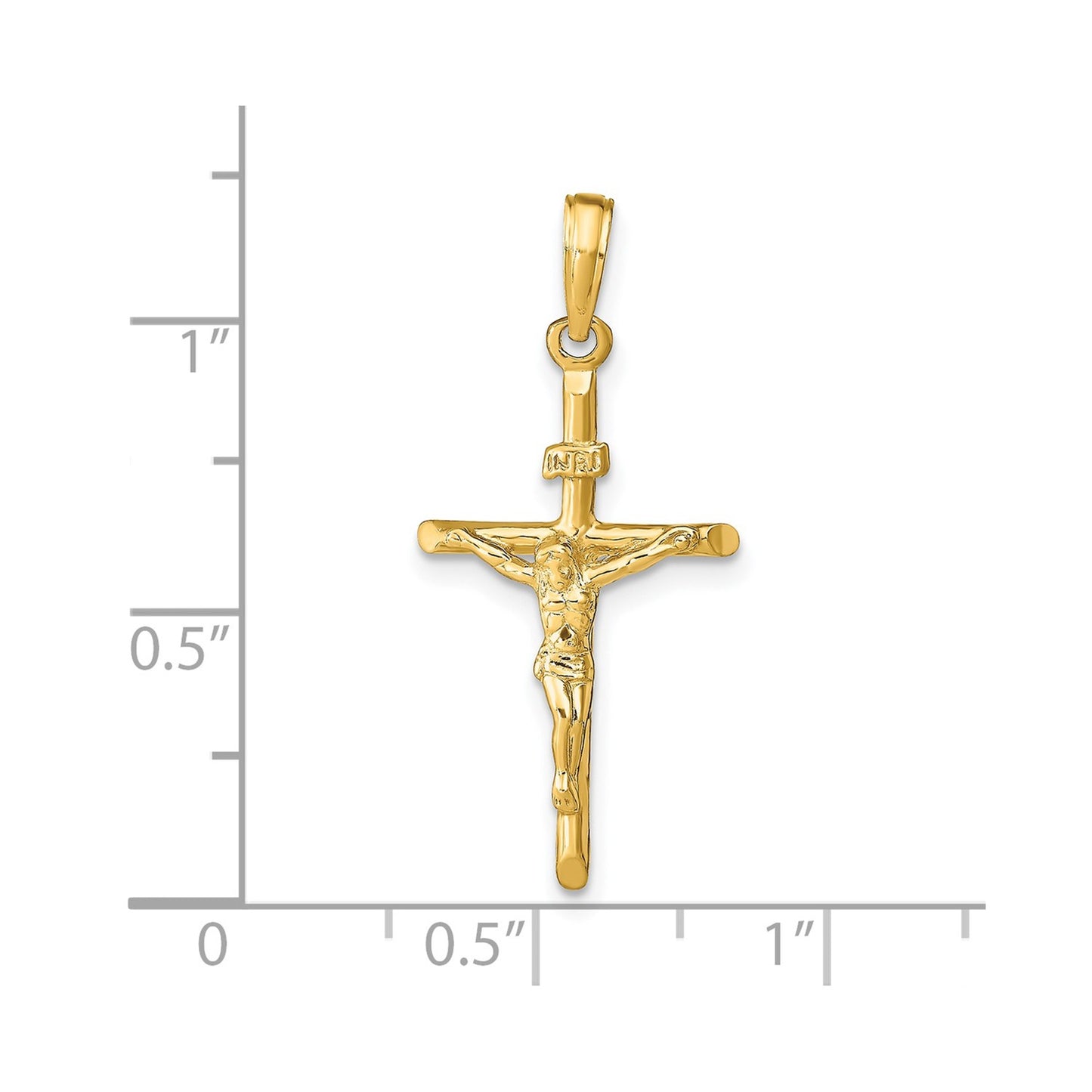 14K Stick Style Crucifix Pendant