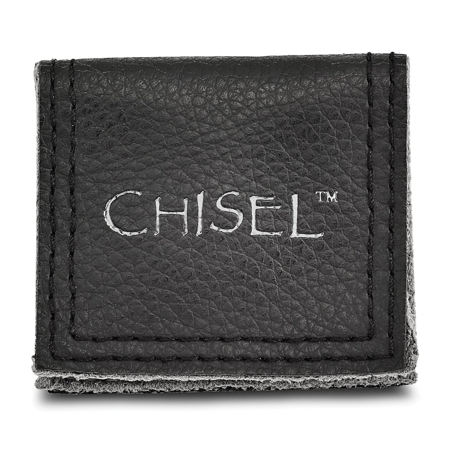 Chisel Black Ceramic Beveled Edge 6mm Brushed and Polished Band