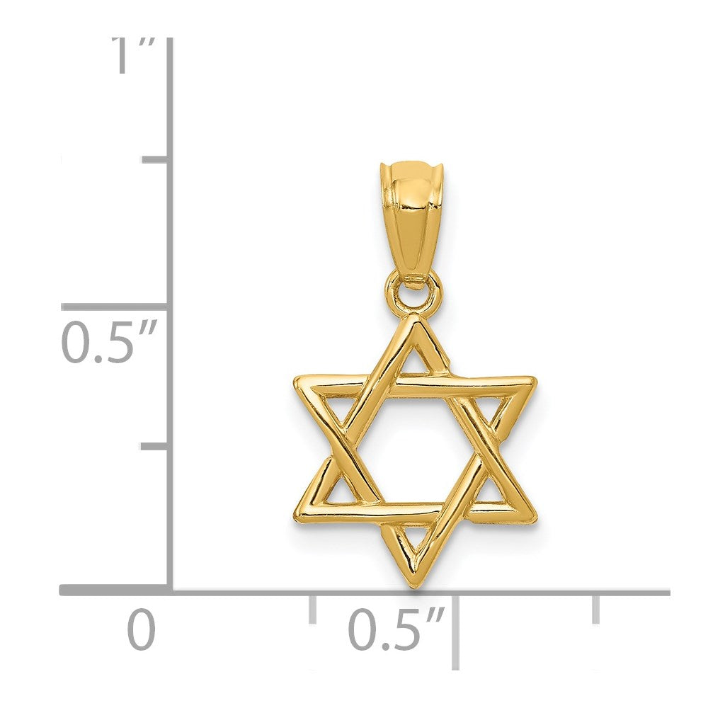 GP 14k Polished Star of David Pendant