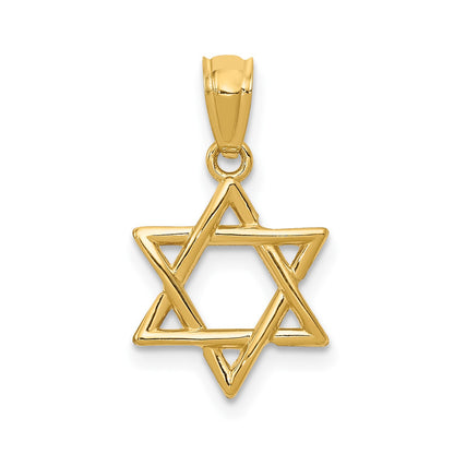 14k Polished Star of David Pendant