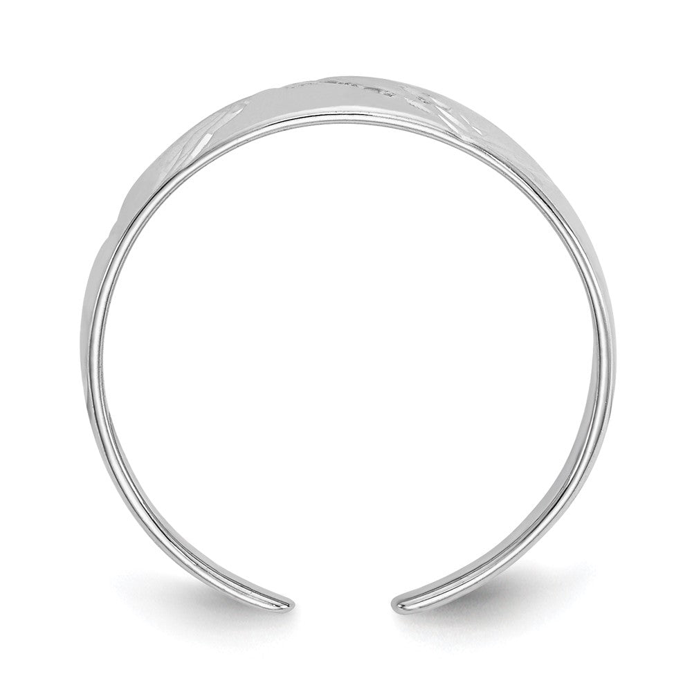 GR 14k White Gold Fancy Toe Ring