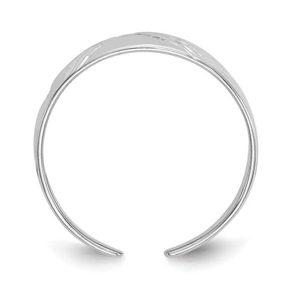 GR 14k White Gold Fancy Toe Ring