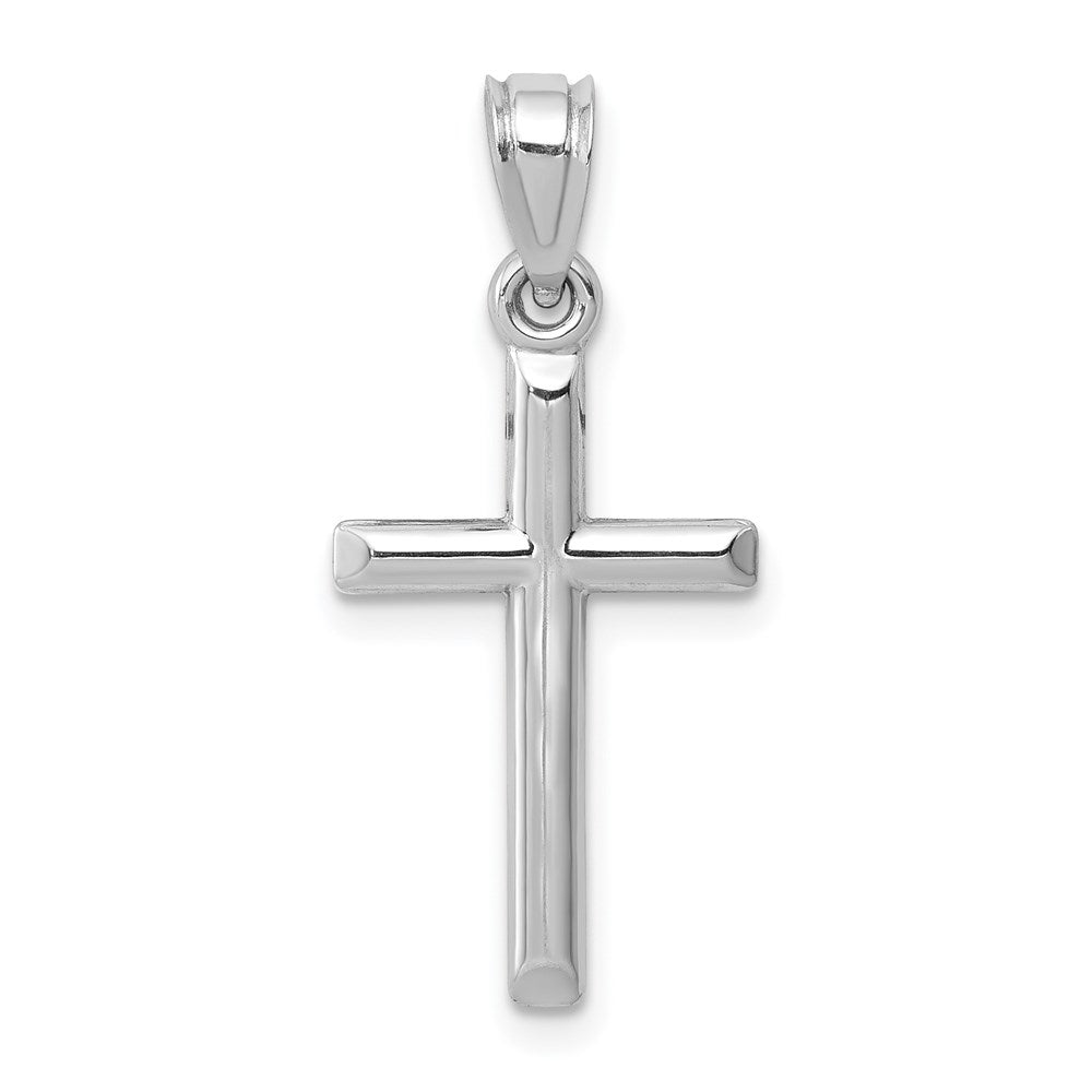 GP 14k White Gold Hollow Cross Pendant