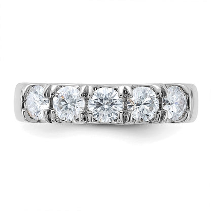 14kw Gold 1ct. 5 Stone G H I True Light Moissanite Band