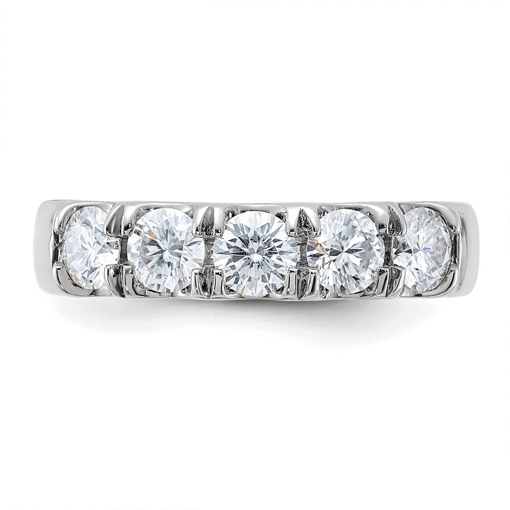 14kw Gold 1.50ct. 5 Stone Moissanite Band