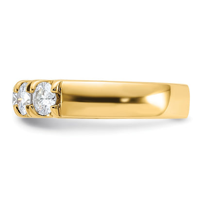 14ky Gold 1ct. 5 Stone G H I True Light Moissanite Band