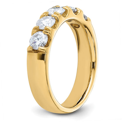 14ky Gold 1.50ct. 5 Stone Moissanite Band