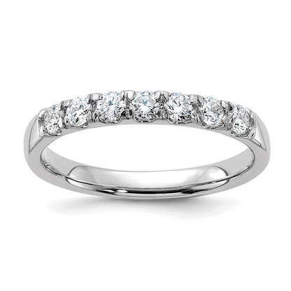 14kw 1/2ct. 7 Stone G H I True Light Moissanite Band