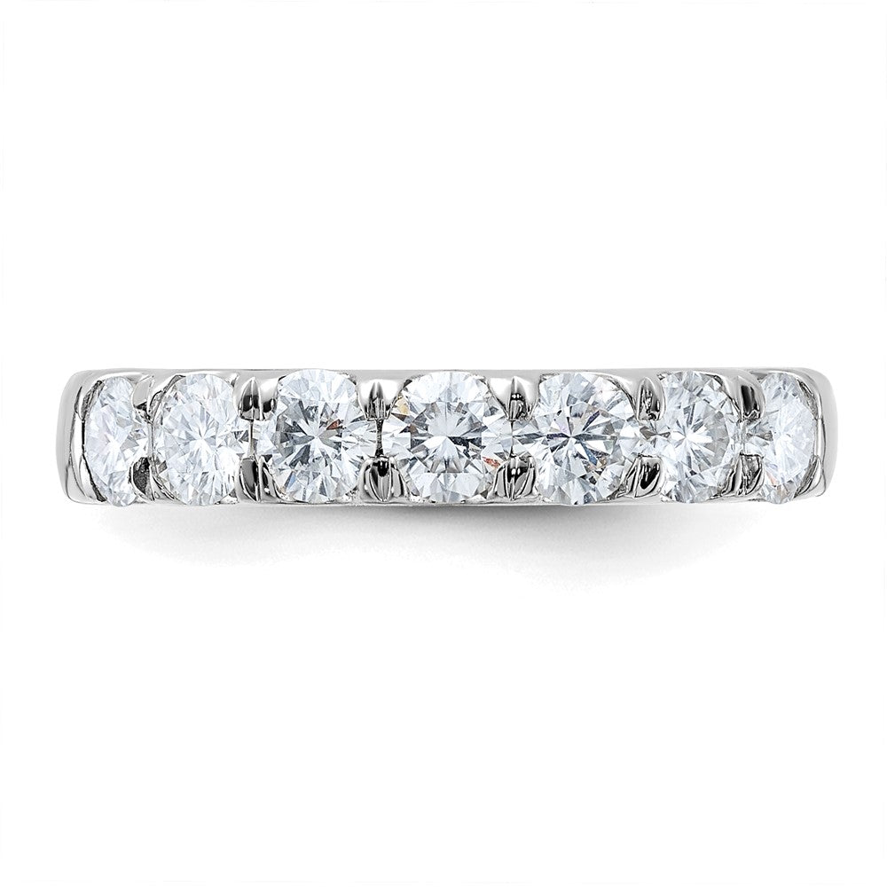 14kw Gold 1ct. 7 Stone D E F Pure Light Moissanite Band