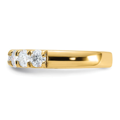 14ky Gold 1ct. 7 Stone G H I True Light Moissanite Band