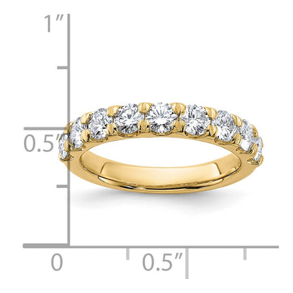 14ky Gold 1.50ct. 9 Stone G H I True Light Moissanite Band