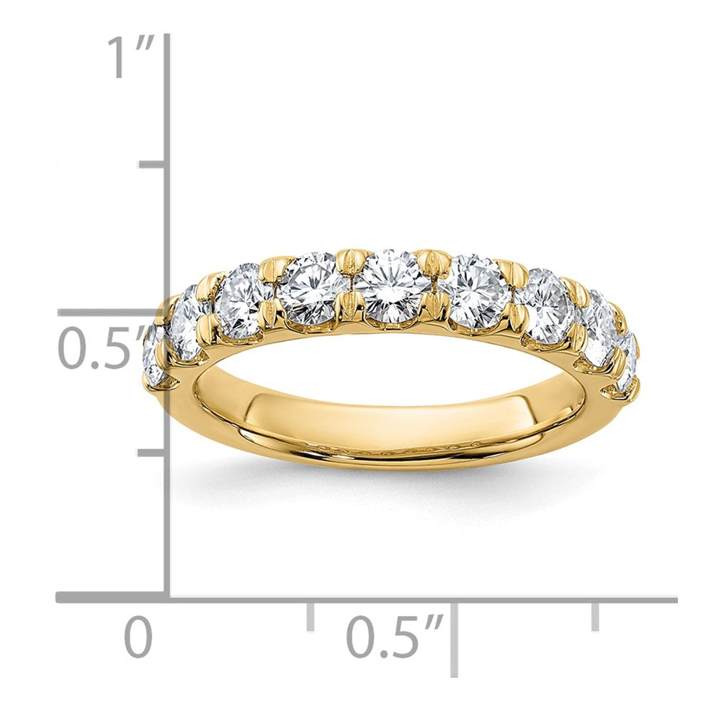 14ky Gold 1.50ct. 9 Stone D E F Pure Light Moissanite Band