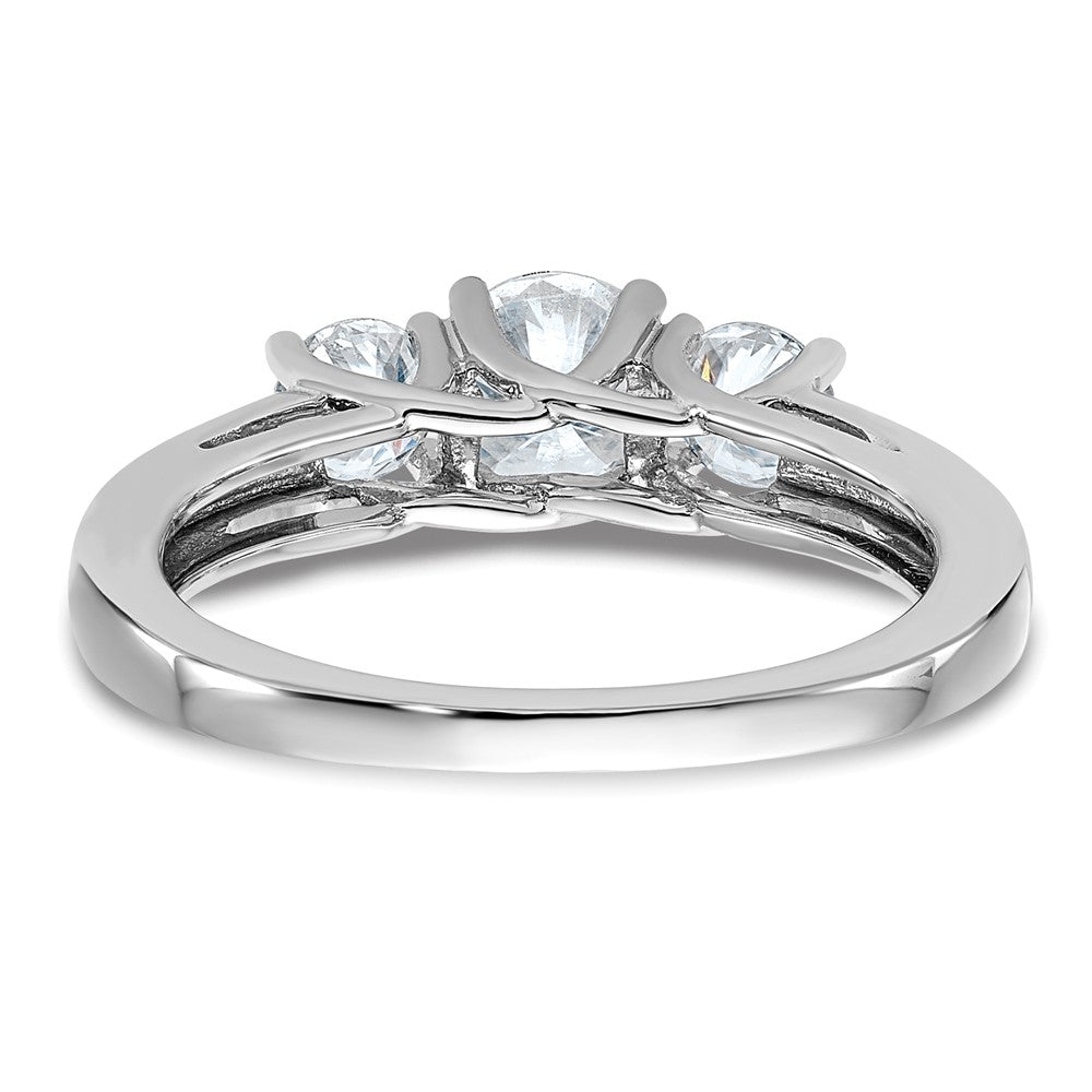 14kw Gold 2.00ct. 3 Stone Moissanite. Ring