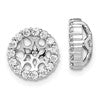 LGWE 14k White Gold 1/2 carat Lab Grown Diamond VS/SI+ G+ for 6.5 mm Earring Jacket
