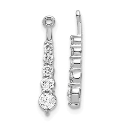 LGWE 14k White Gold 5/8 carat Lab Grown Diamond VS/SI+ G+ Earring Jackets