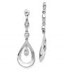 LGWE 14k White Gold 1/8 carat Lab Grown Diamond VS/SI+ G+ Teardrop Dangle Earring Jackets
