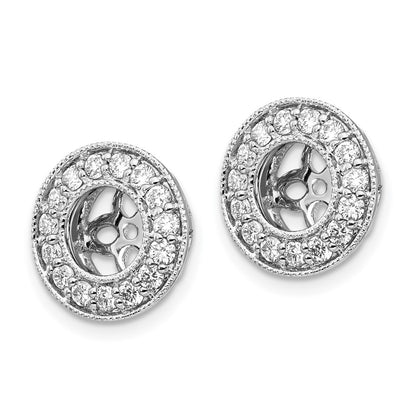 True Origin 14K White Gold 1/2 carat Lab Grown Diamond VS  D E F  for 5-5.5mm Studs Earring Jackets