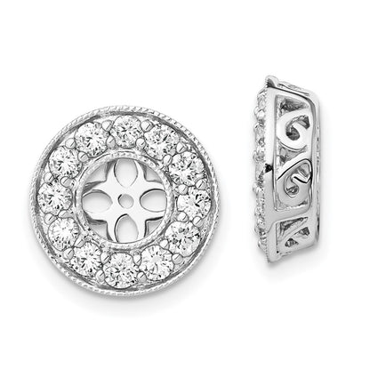 True Origin 14K White Gold 1 carat Lab Grown Diamond VS  D E F  for 5-5.5mm Studs Earring Jackets