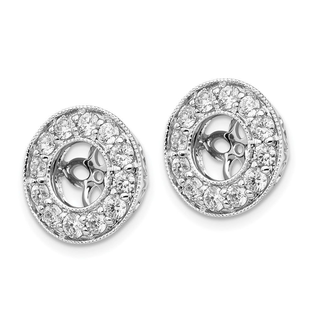 True Origin 14K White Gold 1 carat Lab Grown Diamond VS  D E F  for 5.5-6mm Studs Earring Jackets