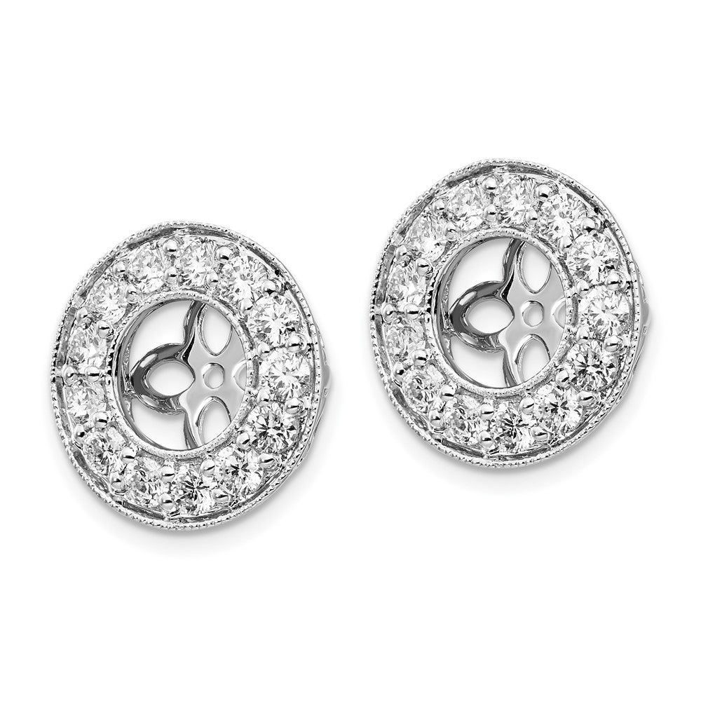 True Origin 14K White Gold 1 1/4carat Lab Grown Diamond VS  D E F  for 6-6.5 mm Studs Earring Jackets