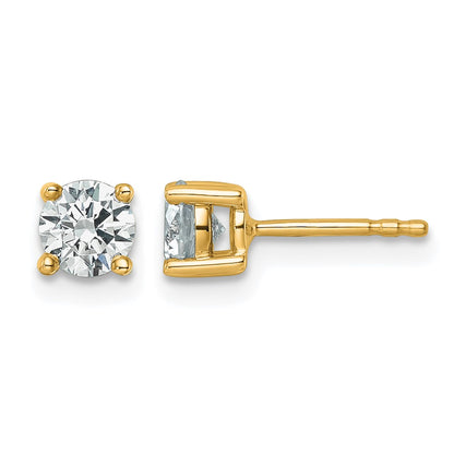 LGYE 14k 3/4 carat Certified Lab Grown Diamond VS+ F+ Round Complete Four Prong Heavyweight Stud Earrings