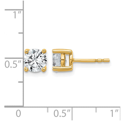 LGYE 14k 1 1/2 carat Certified Lab Grown Diamond VS+ F+ Round Complete Four Prong Heavyweight Stud Earrings