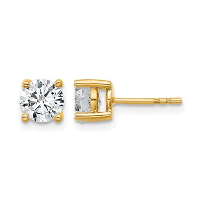 LGYE 14k 1 1/2 carat Certified Lab Grown Diamond VS+ F+ Round Complete Four Prong Heavyweight Stud Earrings