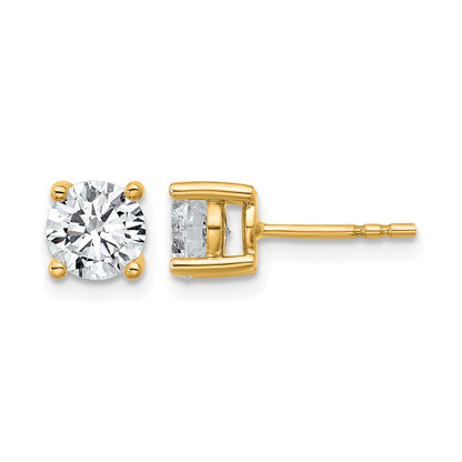LGYE 14k 1 1/2 carat Certified Lab Grown Diamond VS+ F+ Round Complete Four Prong Heavyweight Stud Earrings